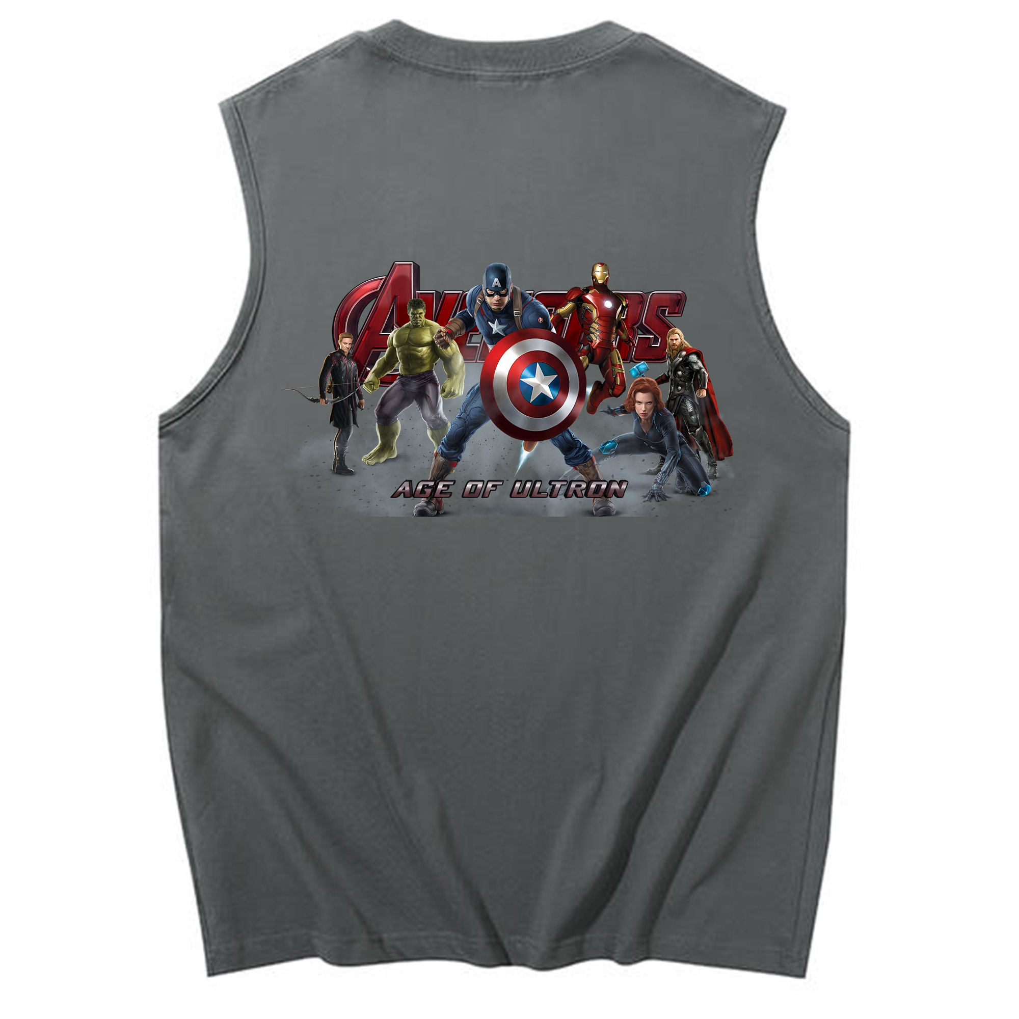 （画像用） アベンジャーズ The Avengers コットン100％タンクトップ（背面プリント）
